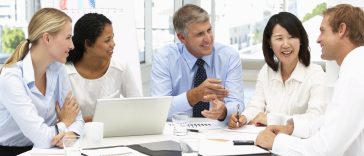 Business meeting in an office